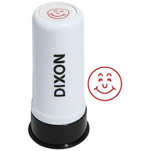 Dixon 073 Self-Inking Stamp Large Smiley Face Red