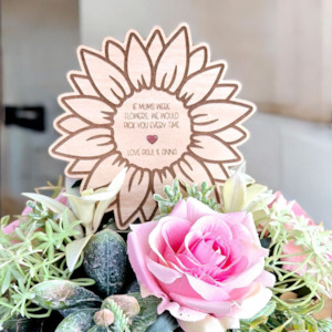 Mother's Day Engraved Planter Stick
