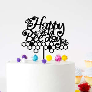 Cake Toppers: Happy Bee Day Cake Topper