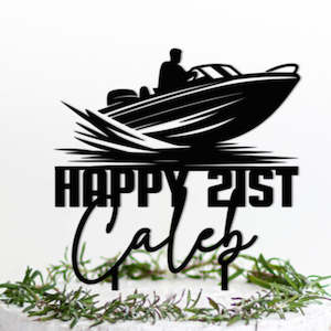 Cake Toppers: Speedboat Cake Topper (1)