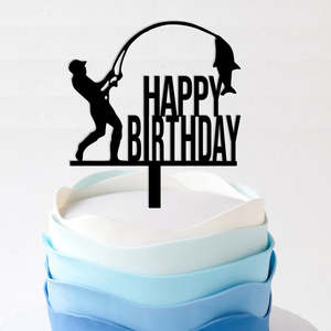 New Arrivals: Happy Birthday Fishing Cake Topper