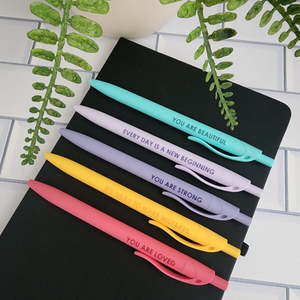 New Arrivals: Positive Affirmation Pen Set – Daily Mindful Motivation Pens (5-Pack)