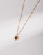 Pure silver necklace with a tiger eye stone pendant