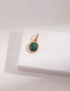 Pure silver peacock stone pendant (Stone Only)