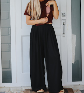 3 Discount Collection: Wide Leg Ribbed Pants