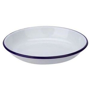 Dinnerware: RICE/PASTA PLATE ENAMELWARE WHITE 18CM
