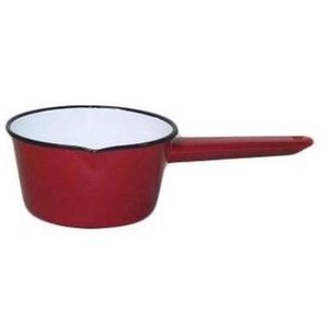 Pots Pans: FALCON MILK PAN ENAMELWARE RED 14CM