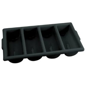Chef Inox Cutlery Box-4-Comp Black