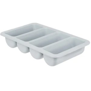 Storage Racks: Cutlery Box 4 Comp Grey