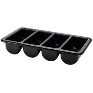 Cutlery Box 4 Comp Black