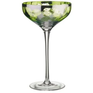 Liqueur Dessert: Tropical Leaves Champagne Saucer (2)