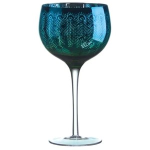 Artland Peacock Gin Glass Set Of 2