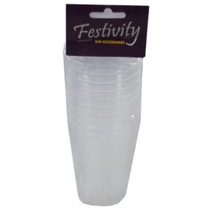 Polycarbonate: Festivity Disposable Beer Glass 10'S