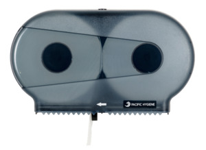 Toilet Papers: Pacific Hygiene Double Jumbo Toilet Roll Dispenser - Black