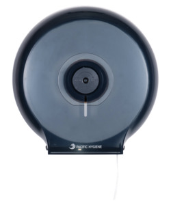 Pacific Hygiene Single Jumbo Toilet Roll Dispenser - Black