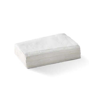 Napkins: E-Fold Tall 1-Ply White Dispenser BioNapkin