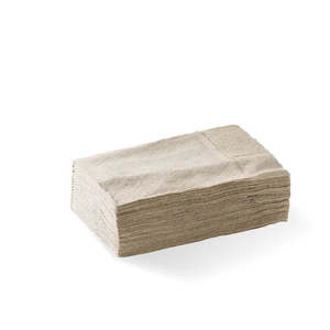 Napkins: D-Fold Compact 1-Ply Natural Dispenser BioNapkin