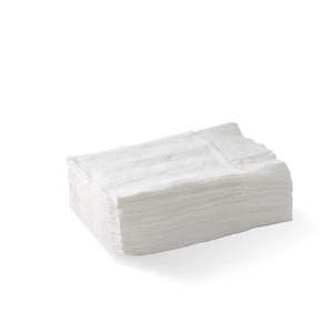 Napkins: D-Fold Compact 1-Ply White Dispenser BioNapkin