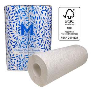 Kitchen Paper Towels - White, 272mm x 226mm, 2 Ply (20) Per Box