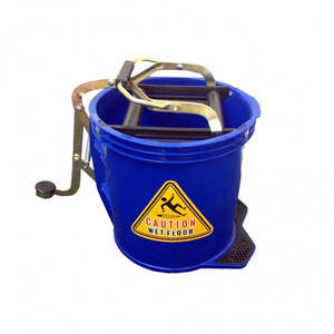Dust Mops Mops: 16L Wringer Mop Bucket - Blue (Pack of 2)