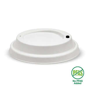 90mm Large White Plant Fibre BioCup Lid