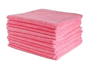 Microfibre Cloths - Red, 400mm x 400mm, 300gsm (10) Per Pack