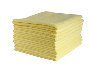 Microfibre Cloths - Yellow, 400mm x 400mm, 300gsm (10) Per Pack