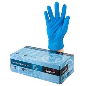 Gloves: Bastion Nitrile Soft Blue P/F X Large Gloves