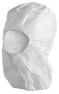 Polypropylene Balaclavas - White, Elasticated, 25gsm (400) Per Box