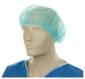 Polypropylene Bouffant Hats - Blue, 610mm Wide, 12gsm (600) Per Box