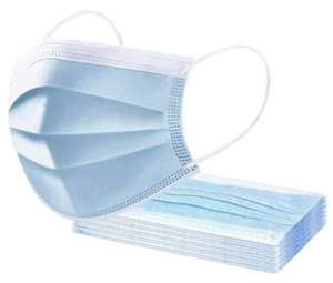 Disposable Clothing: Polypropylene Medical Face Masks - Blue, 3 Ply, Ear Loop Design (50) Per Pack (Available in Stock)