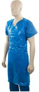 Polyethylene Back Tie Apron - Blue, 800mm x 1250mm x 40mu (400) Per Box