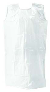 Disposable Clothing: Polyethylene Sleeveless Aprons - White, 800mm x 1400mm x 30mu (250) Per Box