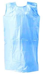 Polyethylene Sleeveless Aprons - Blue, 800mm x 1400mm x 30mu (250) Per Box