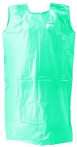 Polyethylene Sleeveless Aprons - Green, 800mm x 1400mm x 30mu (250) Per Box