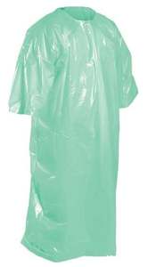 Disposable Clothing: Polyethylene Splash Jacket - Green, 800mm x 1300mm x 30mu (200) Per Box