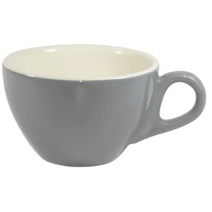 Cups Saucers: French Grey/White Latte Cup 280Ml