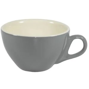 Cups Saucers: French Grey/White Cappuccino Cup 220Ml
