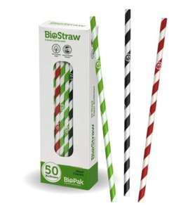 Straws: 6MM MIXED REGULAR STRAWS - 50PK