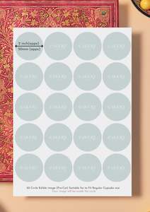 Brownies: Edible Image (2inch Circle x20pieces) Regular Cupcakes Circle