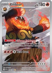 Pokemon Singles In Stock: Emboar - 098/086 98 - [SV White Flare] Holofoil