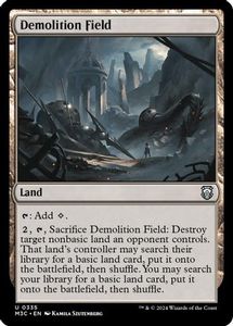 Mtg Singles Instock: Demolition Field (Ripple Foil) (M3C-335) [Modern Horizons 3 Commander] Foil