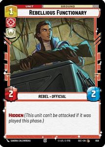 Star Wars Unlimited Single In Stock: Rebellious Functionary (Foil) (656) [Secrets of Power] Foil