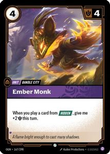 Riftbound Single In Stock: Ember Monk (167/298) - Origins