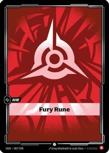 Riftbound Single In Stock: Fury Rune (007/298) - Origins