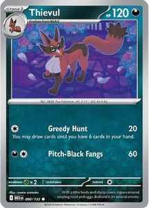 Pokemon Singles In Stock: Thievul 90 - [ME01 Mega Evolution] Reverse Holofoil