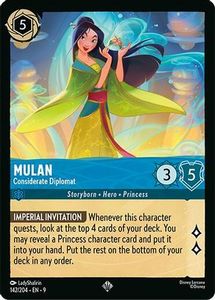 Lorcana Singles In Stock: Mulan - Considerate Diplomat (142/204) - Fabled