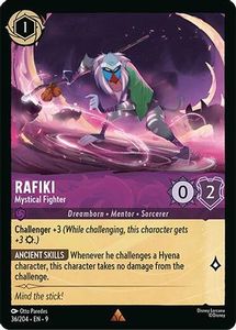 Lorcana Singles In Stock: Rafiki - Mystical Fighter (36/204) - Fabled
