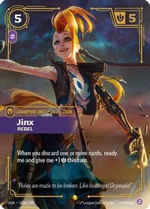 Riftbound Single In Stock: Jinx - Rebel (Alternate Art) (202a/298) - Origins Foil