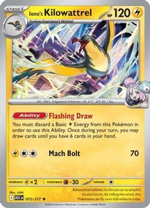 Pokemon Singles In Stock: Iono's Kilowattrel 72 - [ME Ascended Heroes] Holofoil